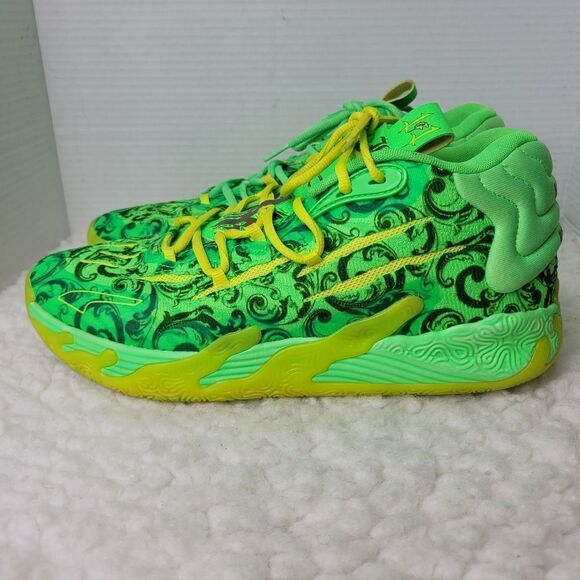 PUMA LAMELO MB.03 La France Mens Size 12 Green/Yellow 379233-01 basketball Shoes - Picture 3 of 12